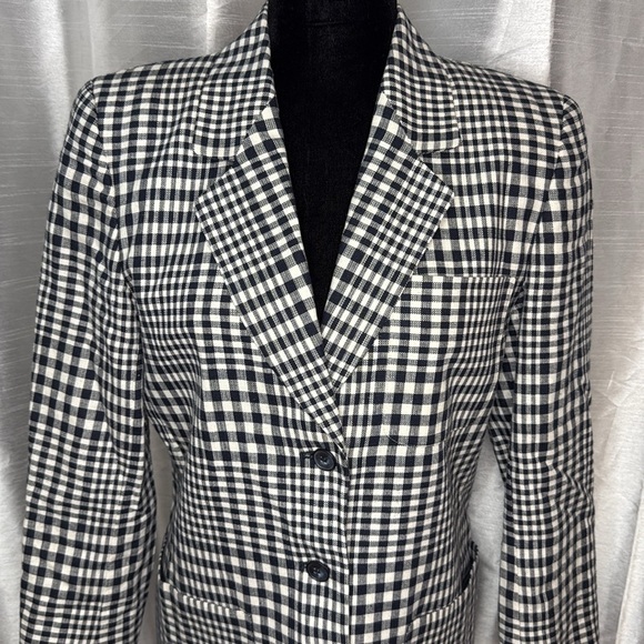 Liz Claiborne Petite Collection Linen Blend Lined Women’s 4P Button Up Blazer - Picture 1 of 8